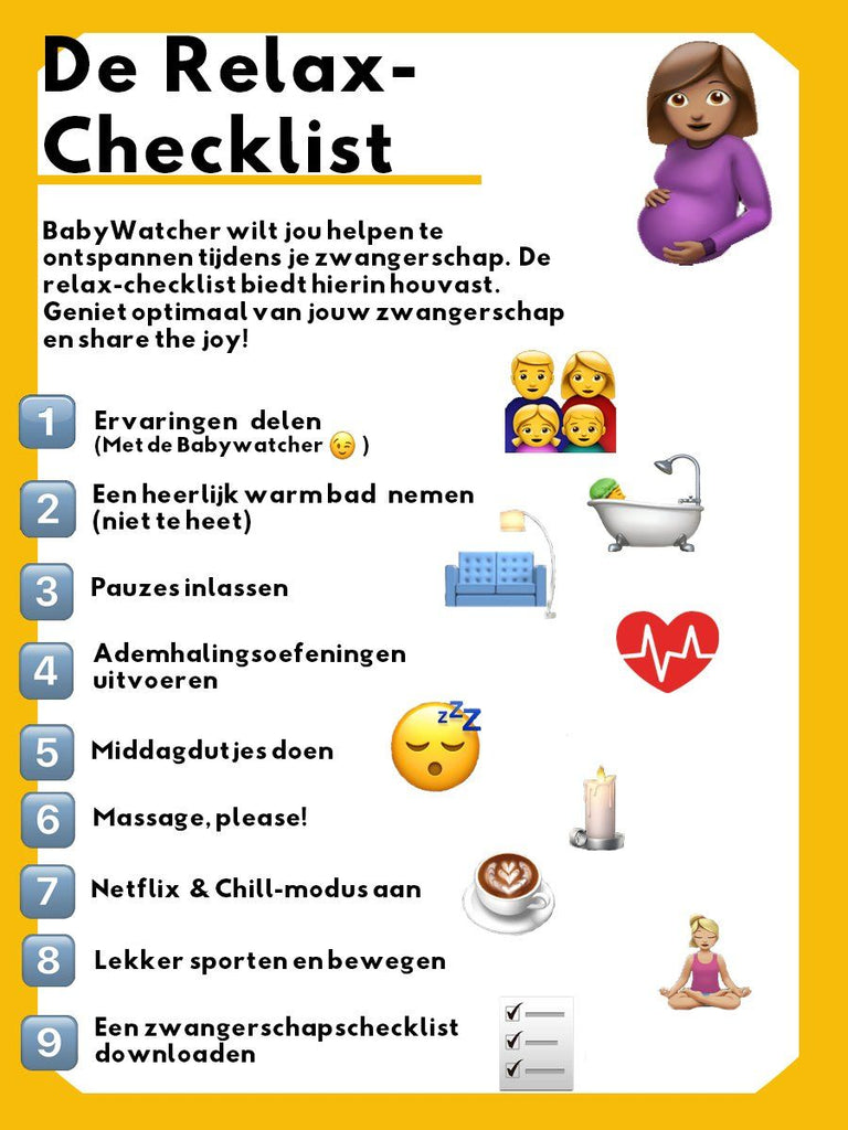 Relax checklist zwangerschap